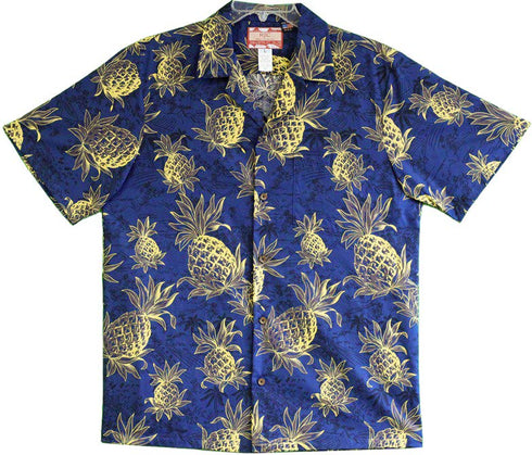 Golden Pineapples Men's Hawaiian Shirt